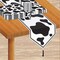 Party Central; Party Central Cow Print Disposable Table Runner - 72" - Black and White - Pack of 12; Category:Tablecloths; Image:2